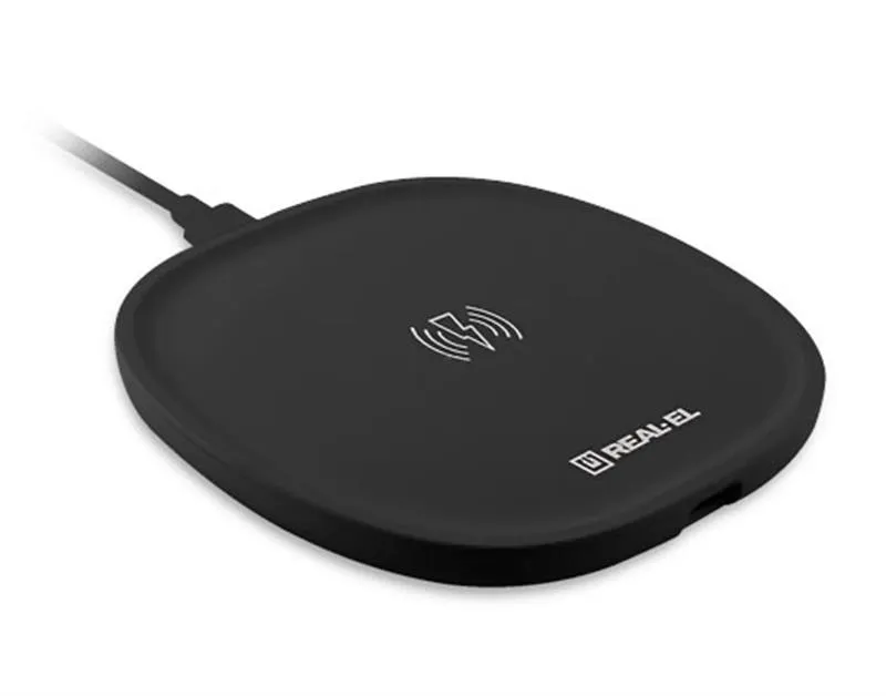 Бездротовий зарядний пристрій REAL-EL WL-740 2.4A 15W Black - мініатюра 2