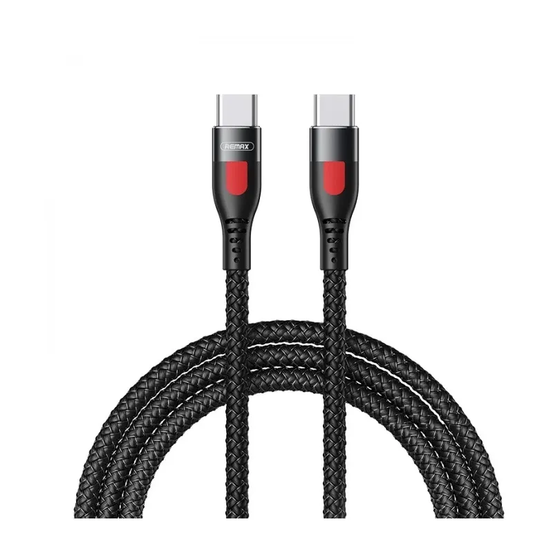 Кабель Remax Lesu USB Type-C - USB Type-C 65W, 1м, Black (RC-195) - мініатюра 8