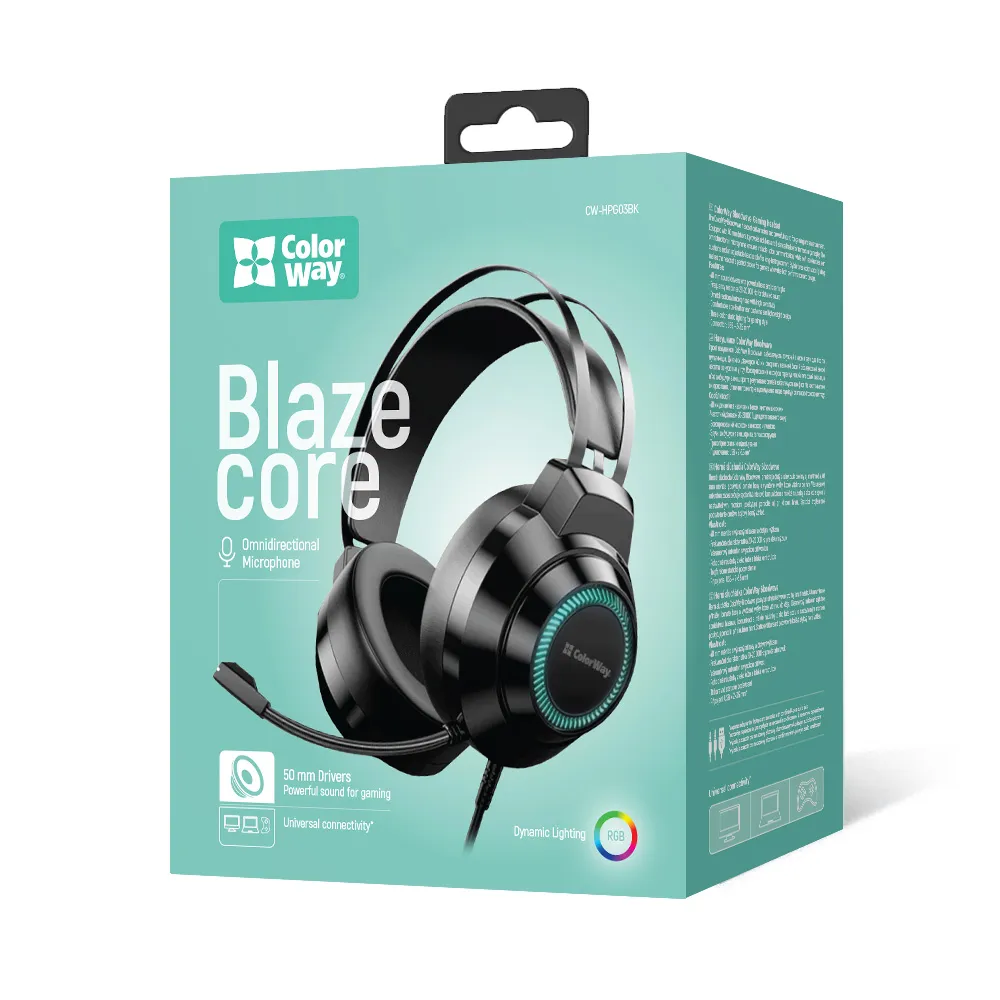 Гарнітура СolorWay BlazeCore RGB Black (CW-HPG03BK) - мініатюра 5