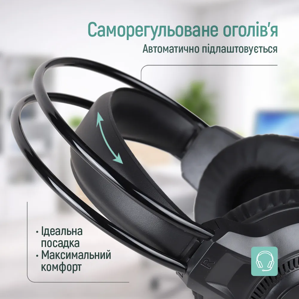 Гарнітура СolorWay GlowCore RGB Black (CW-HPG02BK) - мініатюра 10