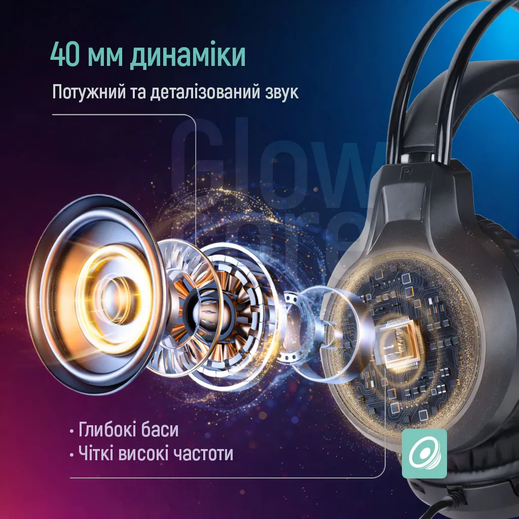 Гарнітура СolorWay GlowCore RGB Black (CW-HPG02BK) - мініатюра 14