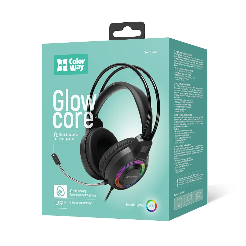 Гарнітура СolorWay GlowCore RGB Black (CW-HPG02BK) - мініатюра 5