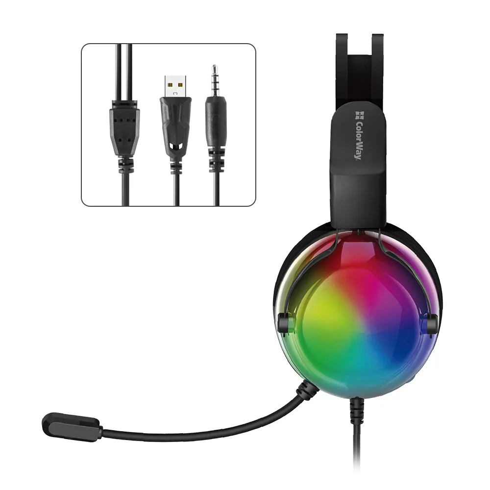 Гарнітура СolorWay Firestrike RGB Black (CW-HPG04BK) - мініатюра 2