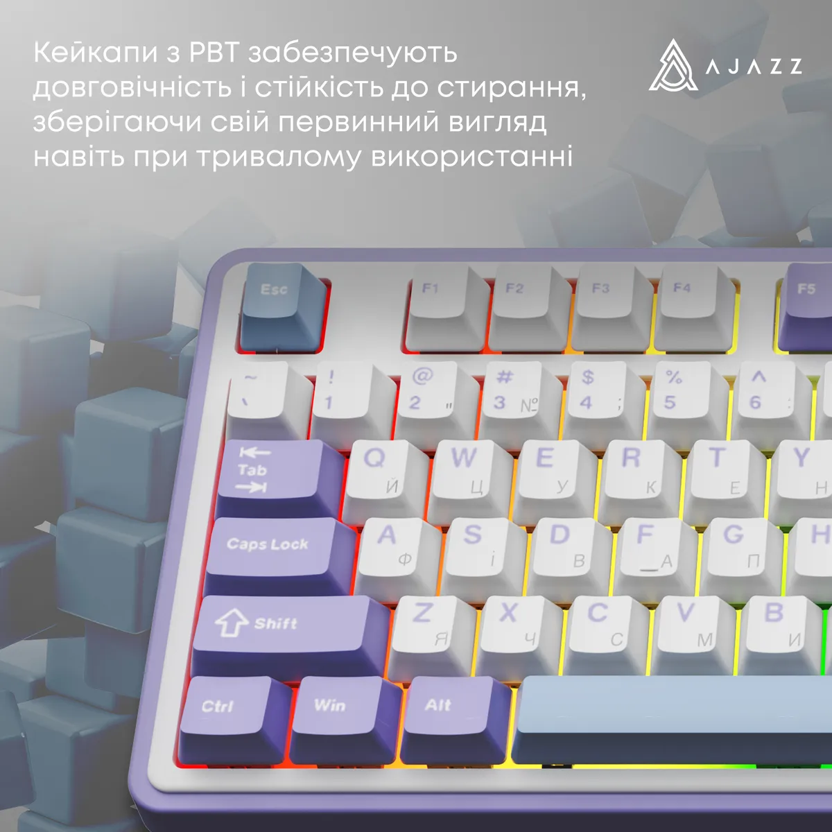 Клавіатура бездротова Ajazz AK980 V2 Maillard Switch White (AK980-V2-M-PWB) - мініатюра 12