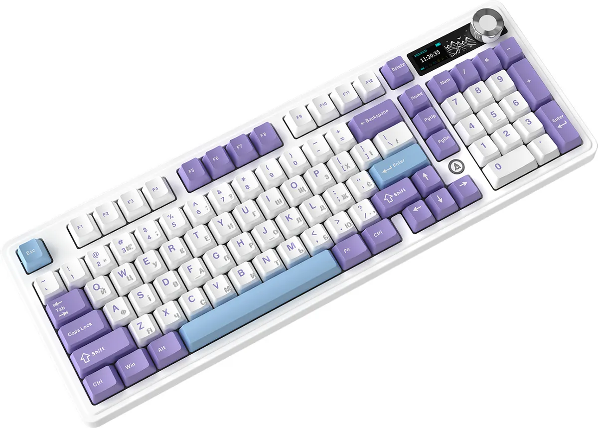 Клавіатура бездротова Ajazz AK980 V2 Maillard Switch White (AK980-V2-M-PWB) - мініатюра 4