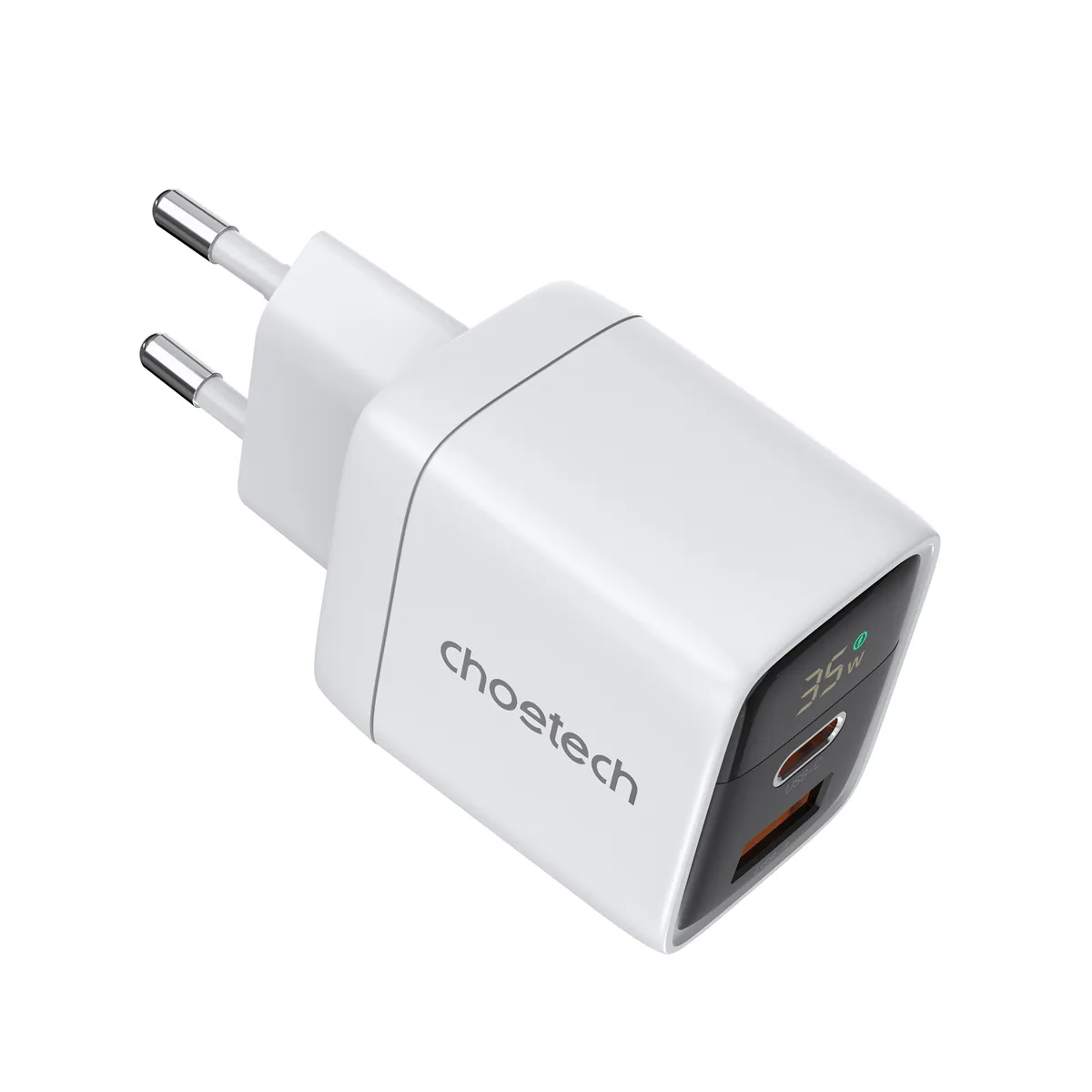 Мережевий зарядний пристрій Choetech (USB-C+USB-A) White (PD6052-EU-WH) - мініатюра 2
