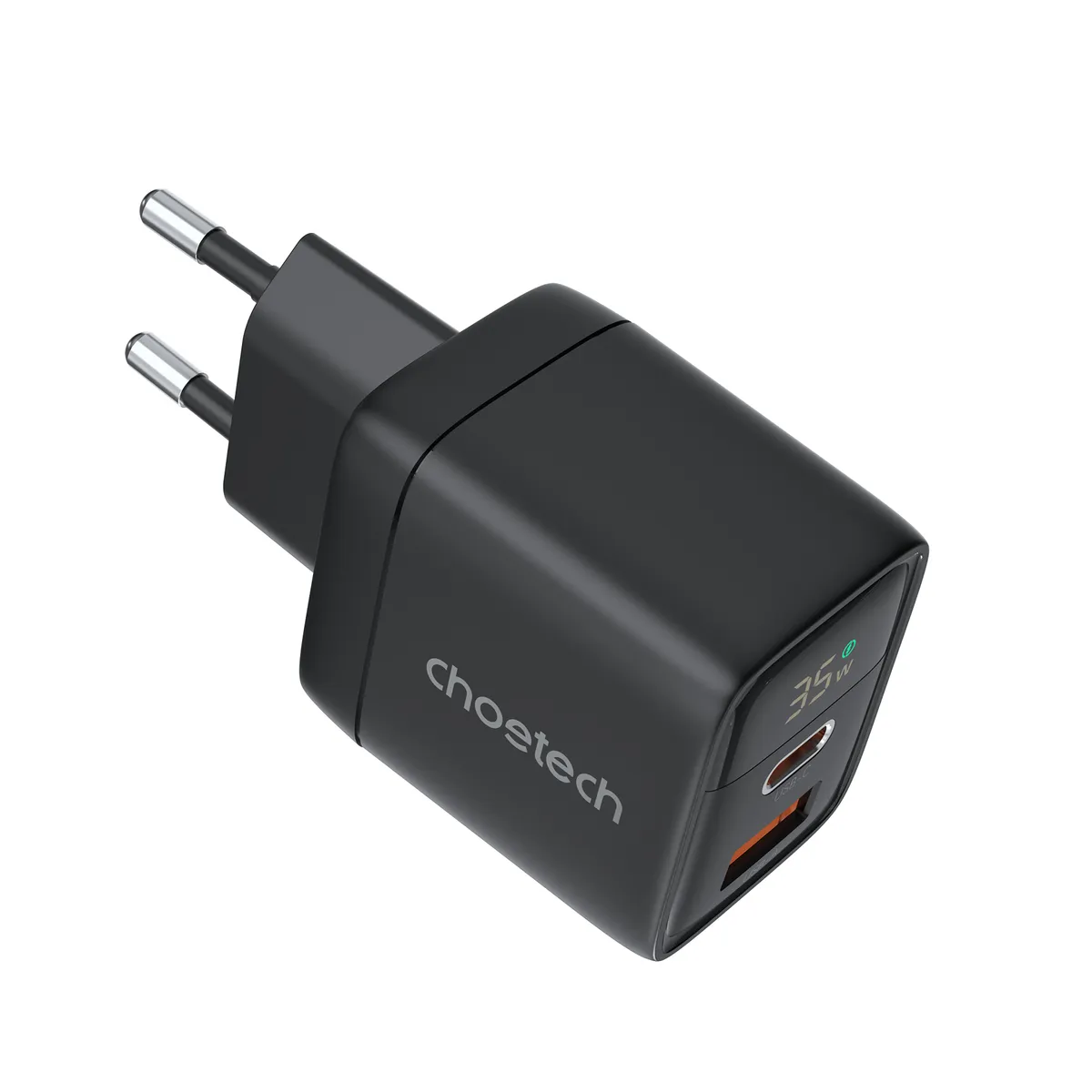 Мережевий зарядний пристрій Choetech (USB-C+USB-A) Black (PD6052-EU-BK) - мініатюра 2