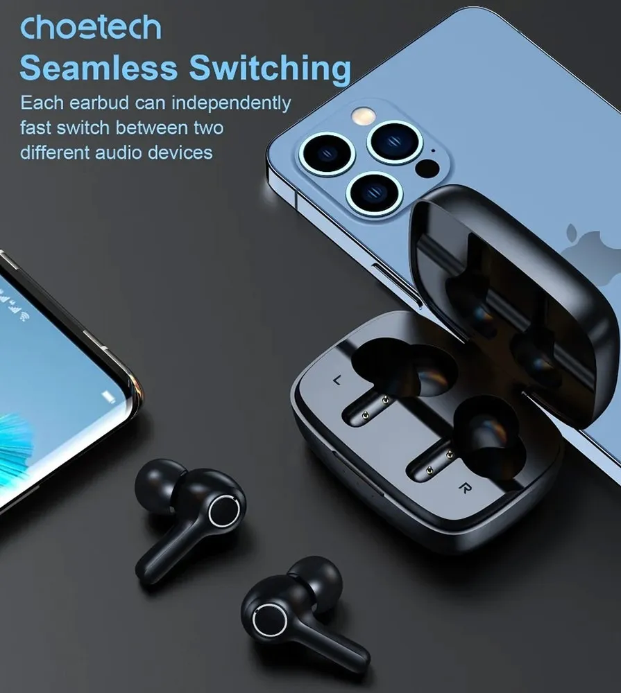 Bluetooth-гарнітура Choetech BH-T06 TWS bluetooth - мініатюра 3