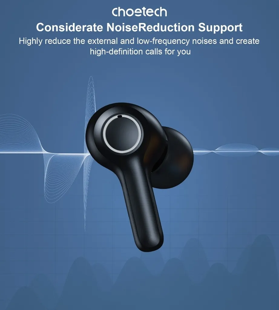 Bluetooth-гарнітура Choetech BH-T06 TWS bluetooth - мініатюра 6
