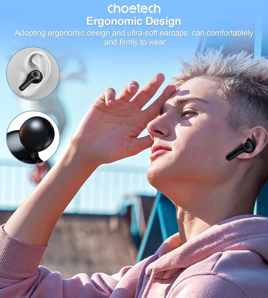 Bluetooth-гарнітура Choetech BH-T06 TWS bluetooth - мініатюра 8