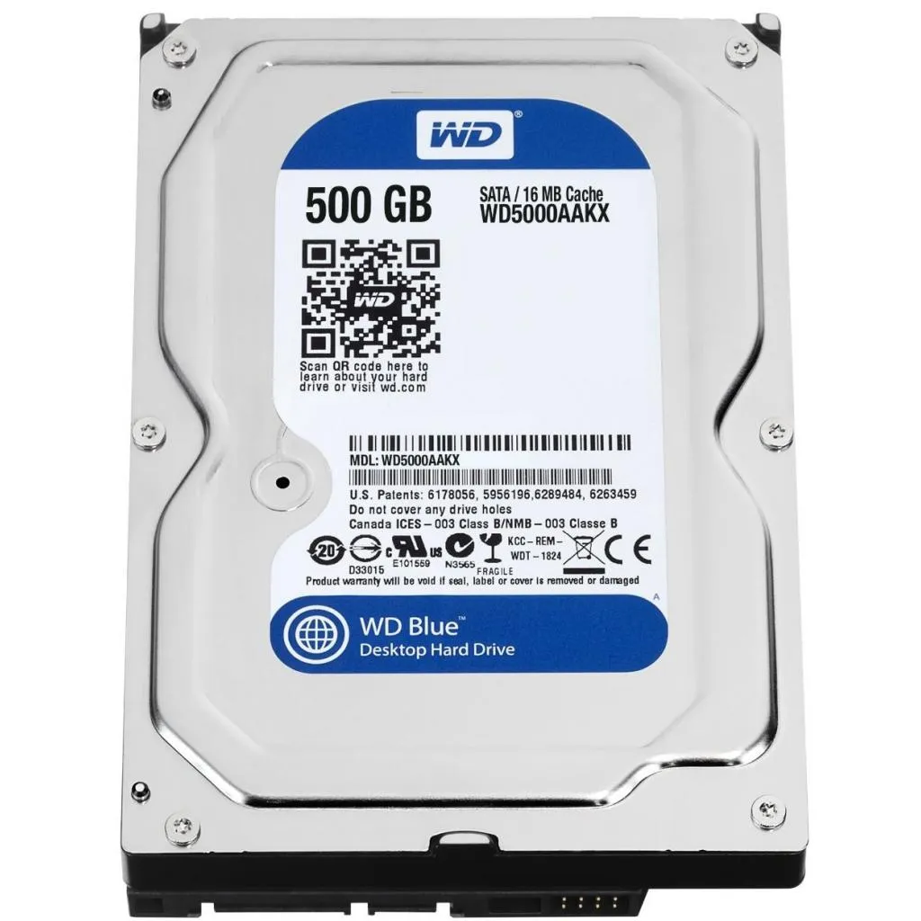 Накопичувач HDD SATA  500GB WD Blue 7200rpm 16MB (WD5000AAKX) Refurbished - мініатюра 2