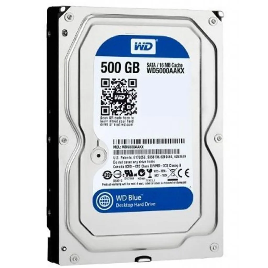 Накопичувач HDD SATA  500GB WD Blue 7200rpm 16MB (WD5000AAKX) Refurbished - мініатюра 3