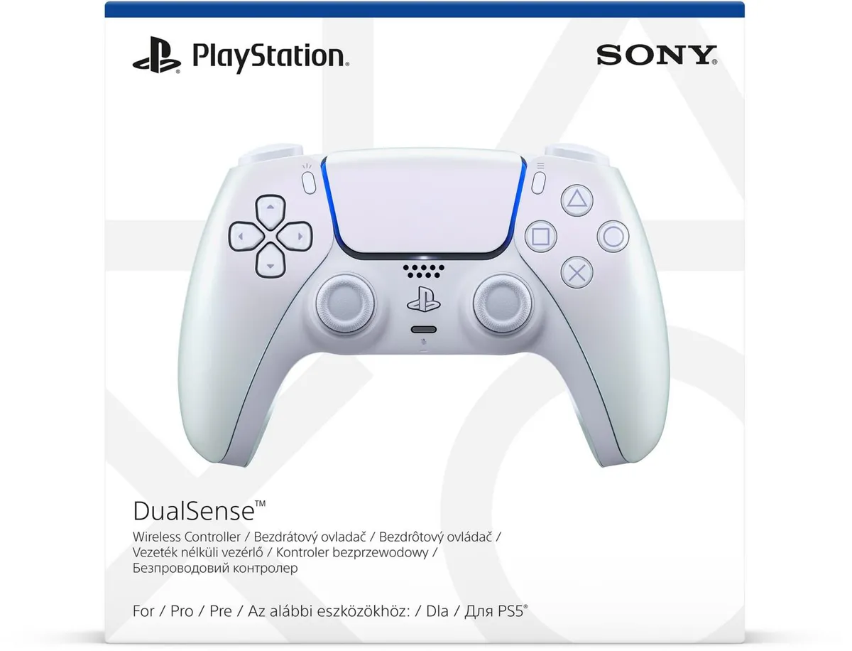 Геймпад бездротовий Sony PlayStation 5 DualSense Chrome Pearl (1000050600) - мініатюра 2