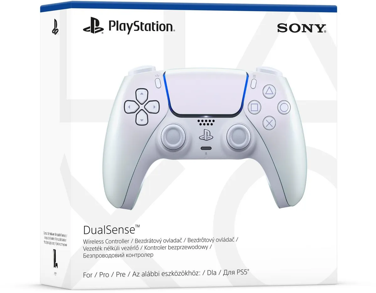 Геймпад бездротовий Sony PlayStation 5 DualSense Chrome Pearl (1000050600) - мініатюра 3