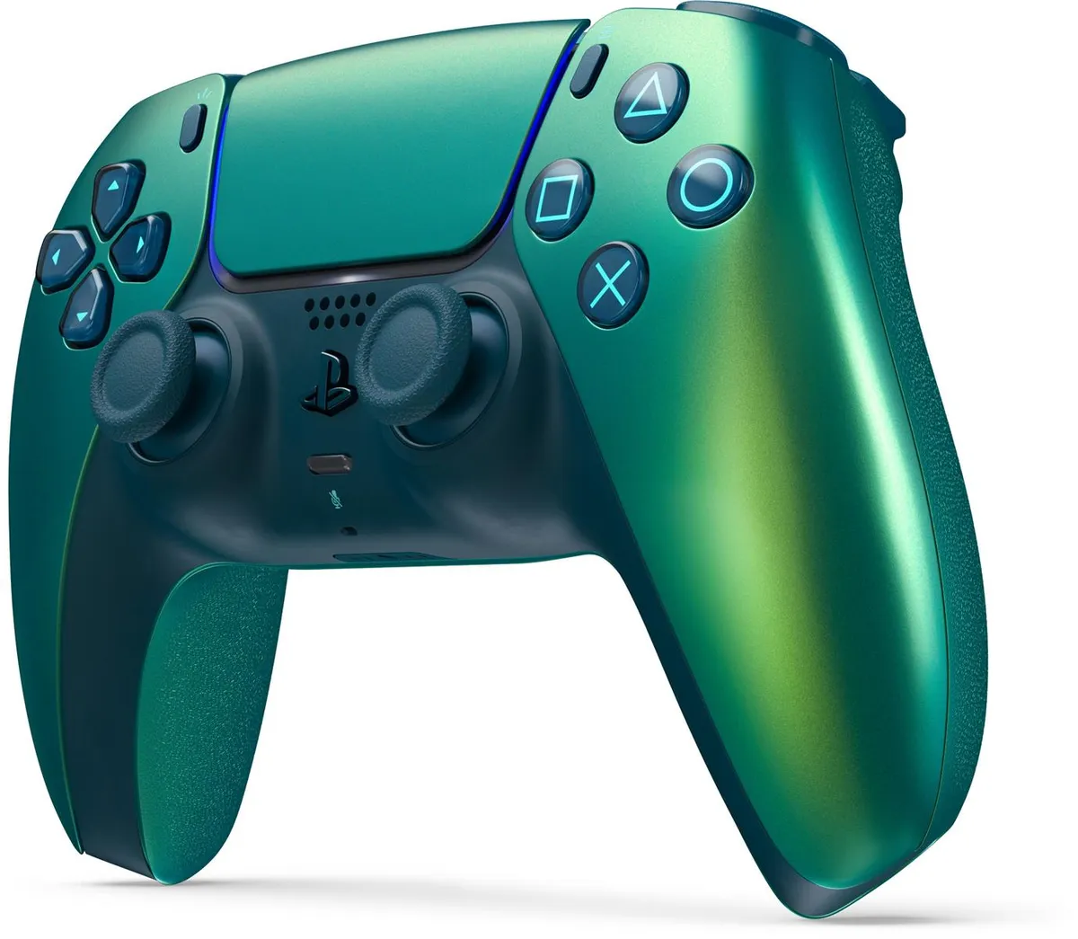Геймпад бездротовий Sony PlayStation 5 DualSense Chrome Teal (1000050603) - мініатюра 2