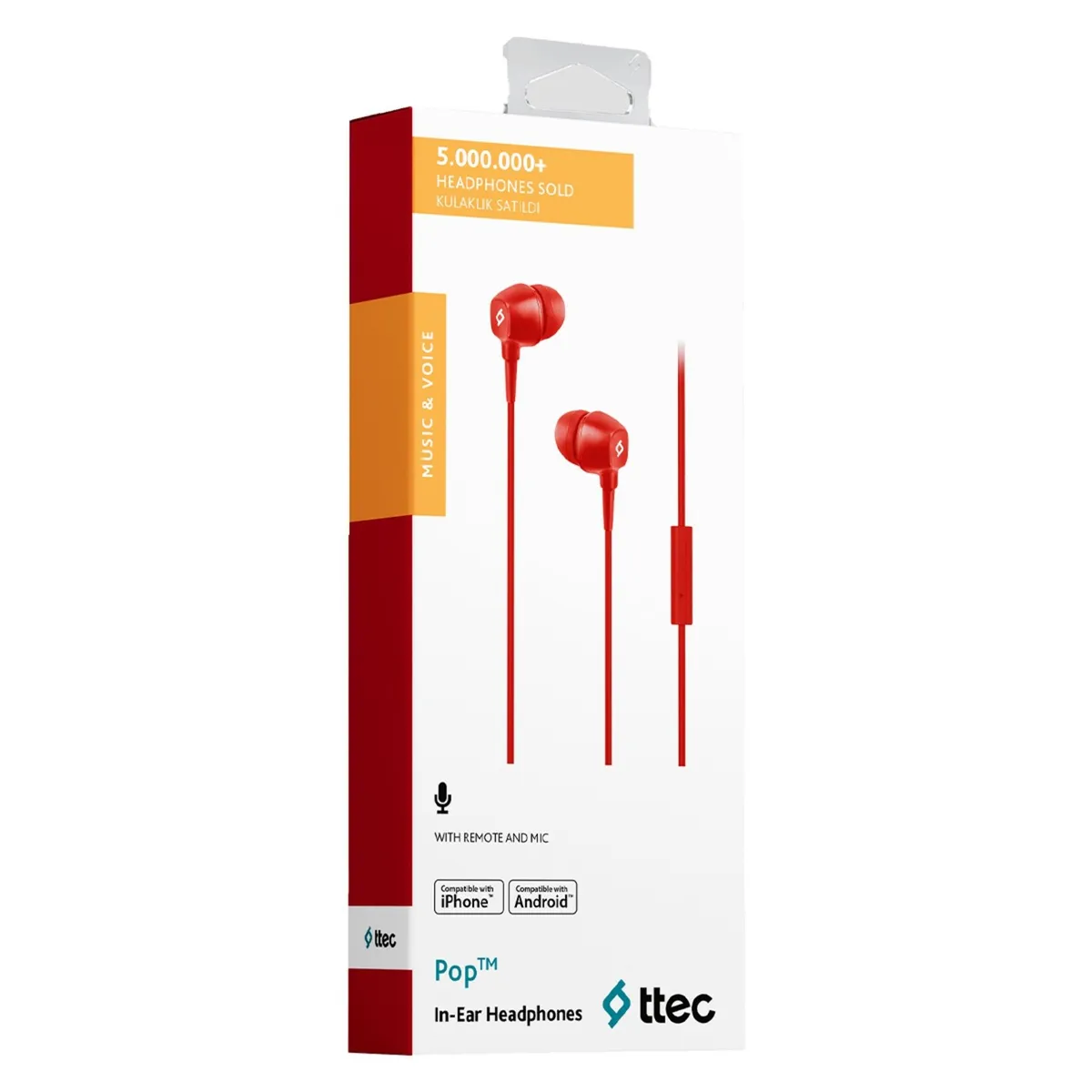 Гарнітура Ttec Pop Red (2KMM13K) - мініатюра 2