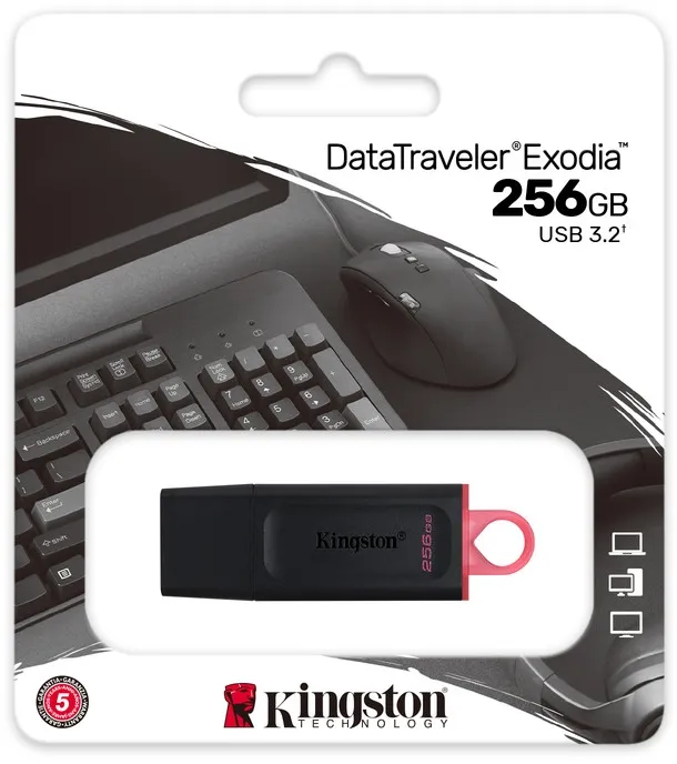 USB флеш накопичувач Kingston 256GB DataTraveler Exodia Black/Pink USB 3.2 (DTX/256GB) - мініатюра 12