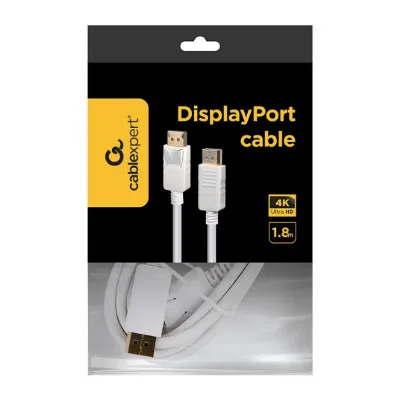 Кабель мультимедійний DisplayPort to DisplayPort 1.8m V1.2 Cablexpert (CC-DP2-6-W) - мініатюра 2