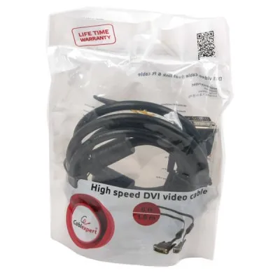 Кабель мультимедійний DVI M to DVI M 1.8m 24+1pin Cablexpert (CC-DVI2-BK-6) - мініатюра 3