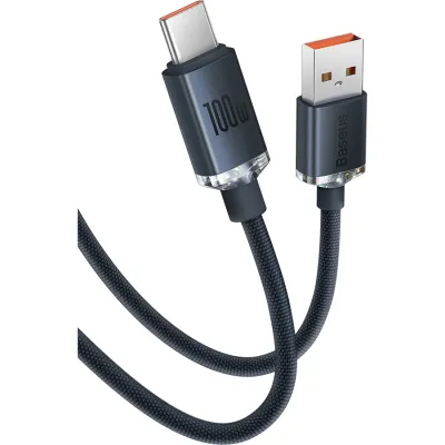 Кабель Baseus Crystal Shine Series Fast Charging Type-C 100W (1.2m) black - мініатюра 2