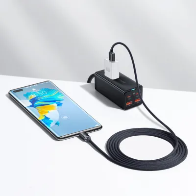 Кабель Baseus Crystal Shine Series Fast Charging Type-C 100W (1.2m) black - мініатюра 7
