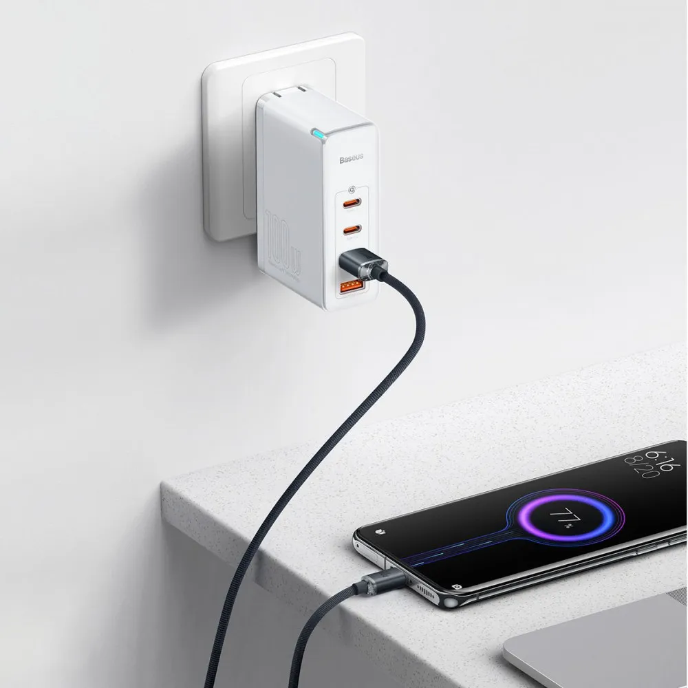 Кабель Baseus Crystal Shine Series Fast Charging Type-C 100W (1.2m) purple - мініатюра 3