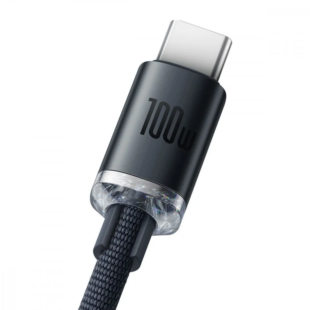 Кабель Baseus Crystal Shine Series Fast Charging Type-C 100W (1.2m) purple - мініатюра 5