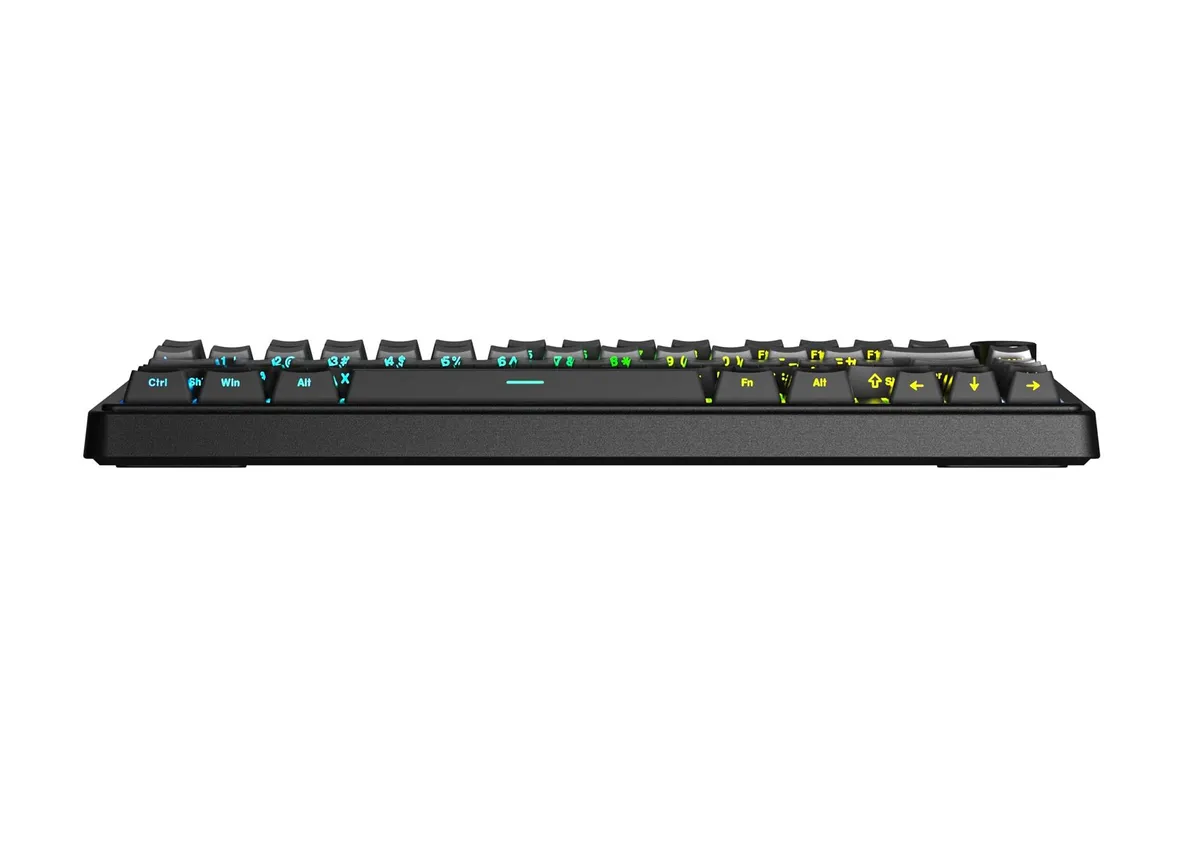 Клавіатура бездротова AULA F75 Gasket Reaper switch Hot-Swap, PBT, 2.4G wireless, BT, Black/Grey - мініатюра 3