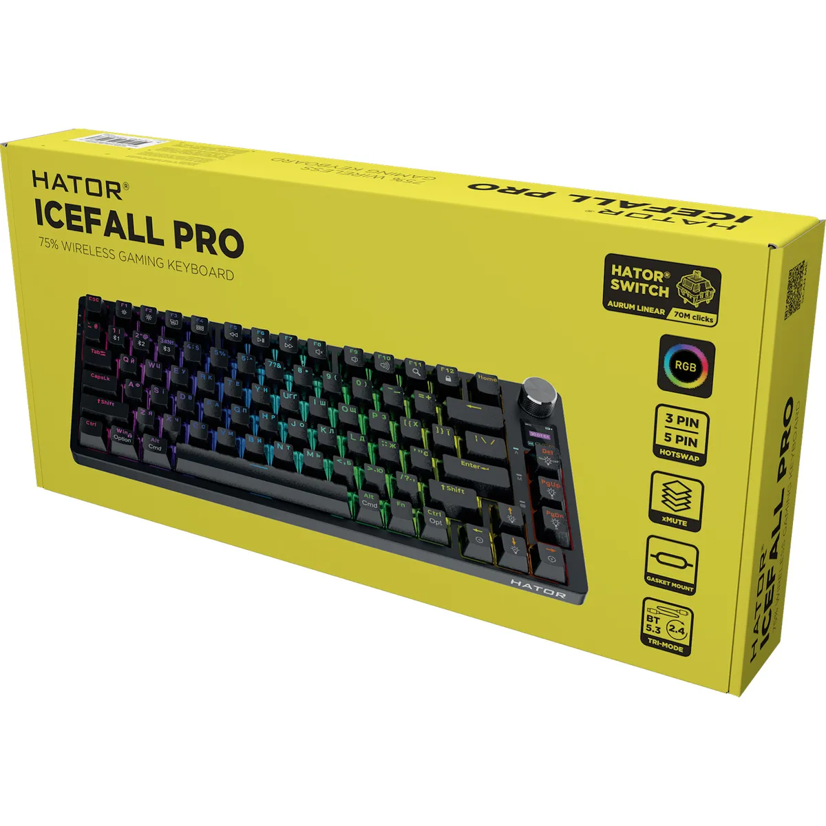 Клавіатура Hator Icefall PRO Wireless, TFT display Black (HTK450UA) - мініатюра 6
