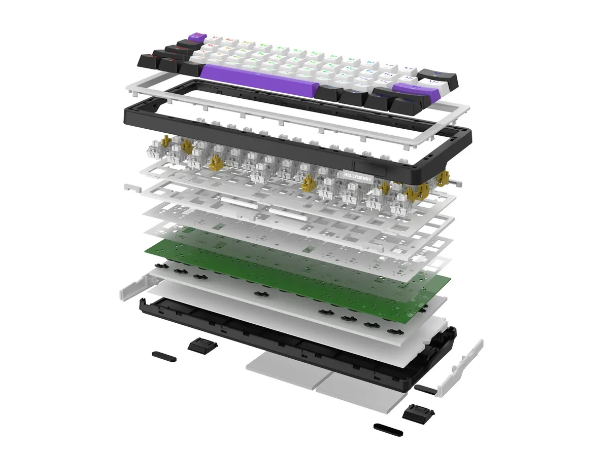 Клавіатура бездротова Hator Hellyberry HK60 Wireless White/Violet - мініатюра 6