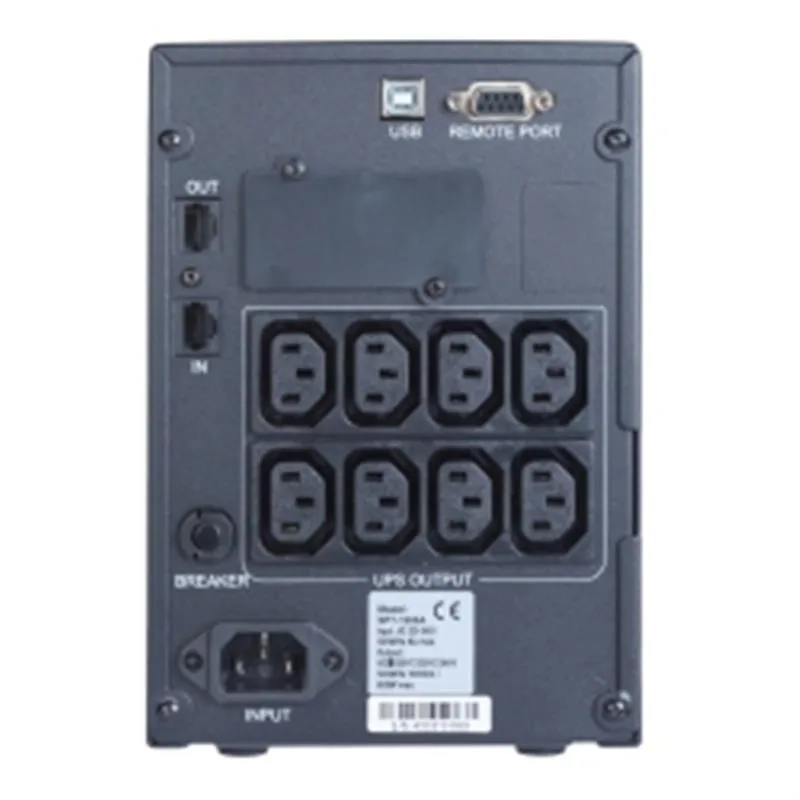 Джерело безперебійного живлення Powercom SPT-1000-II LCD, Lin.int., AVR, 8 х IEC, RJ-45, USB, RS-232, металл (00210228) - мініатюра 3