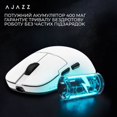 Миша бездротова Ajazz AJ159P MC White (AJ159P-MC-W) - мініатюра 10