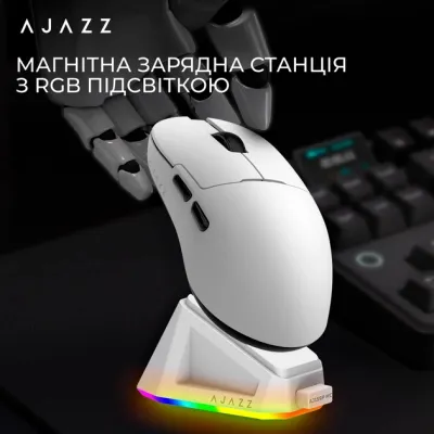 Миша бездротова Ajazz AJ159P MC White (AJ159P-MC-W) - мініатюра 8