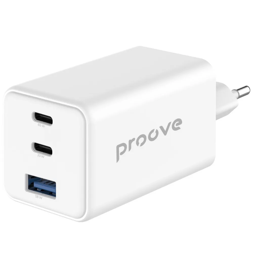 Мережевий ЗП Proove Pocket GaN 65W 3USB (2USB-C+USB) White (WCPG65121202) - мініатюра 9