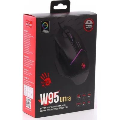 Миша ігрова Bloody W95 Ultra, колір чорний - мініатюра 11