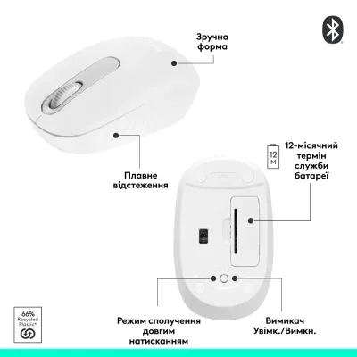 Мишка Logitech M196 Bluetooth Off-White (910-007460) - мініатюра 11