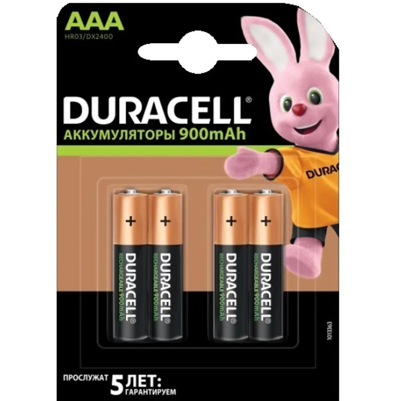 Акумулятор Duracell Recharge DX2400 LSD Ni-MH AAA/HR03 900 mAh BL 4шт - зображення 1