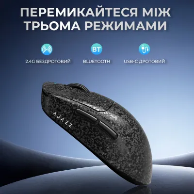 Бездротова ігрова миша AJ199 MAX Black Carbon fiber (AJ199-MAX-B) - мініатюра 7