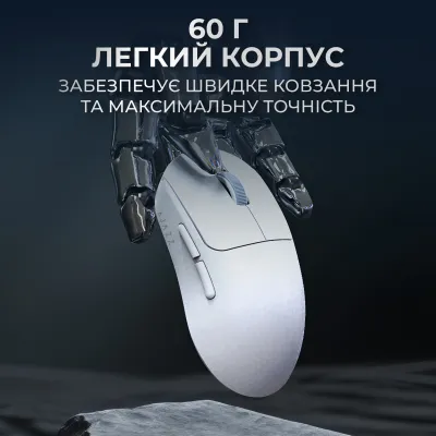 Бездротова ігрова миша AJ199 White Carbon fiber (AJ199-W) - мініатюра 10
