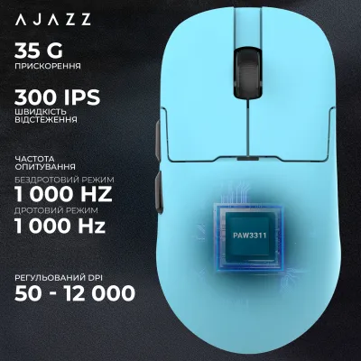 Бездротова ігрова миша Ajazz AJ159P MC Blue (AJ159P-MC-Blue) - мініатюра 12