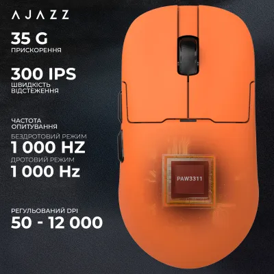 Бездротова ігрова миша Ajazz AJ159P MC Orange (AJ159P-MC-Orange) - мініатюра 12