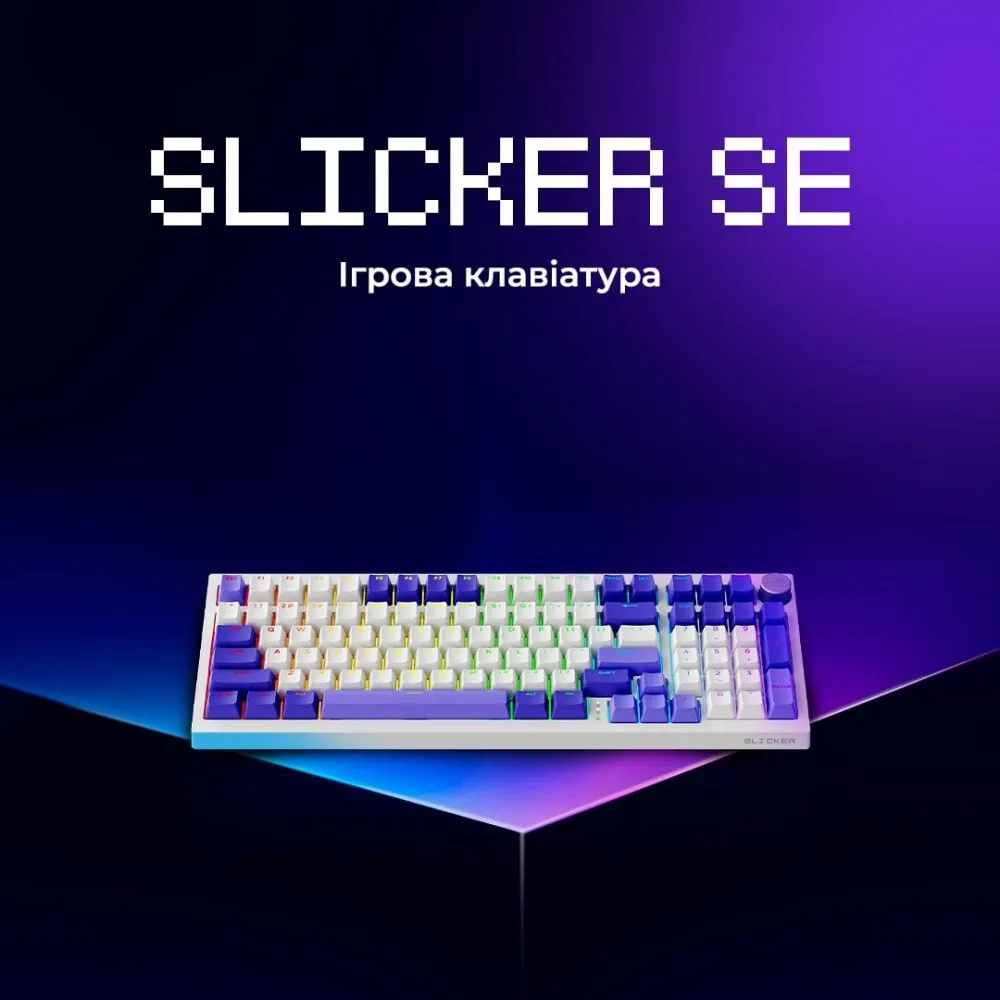 Бездротова клавіатура Proove Gaming Slicker Special Edition (Ukraine Layout) (black/purple) - мініатюра 18
