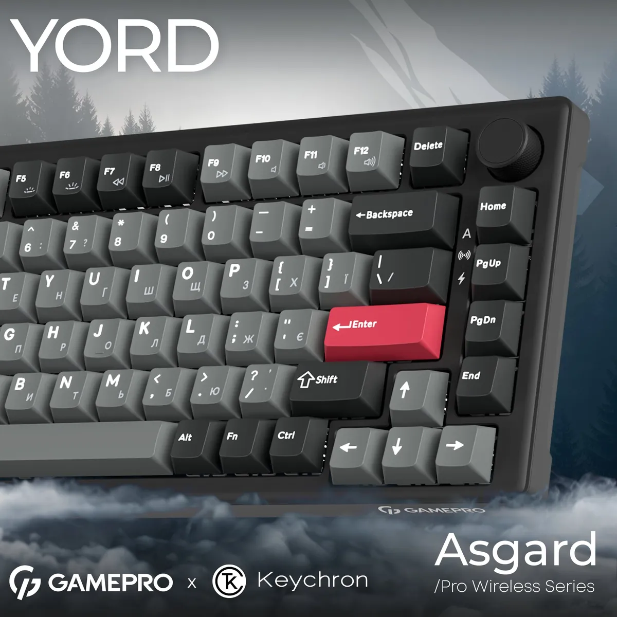 Бездротова механічна клавіатура GamePro Asgard Yord (MK266BK) - мініатюра 6
