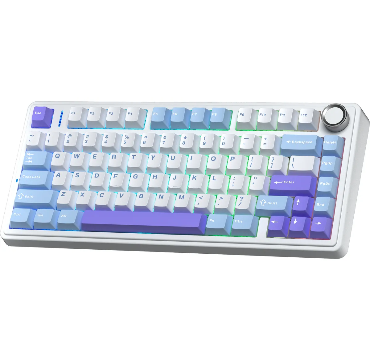 Клавіатура бездротова AULA F75 Gasket Reaper switch Hot-Swap, PBT, 2.4G wireless, BT, purple - мініатюра 5