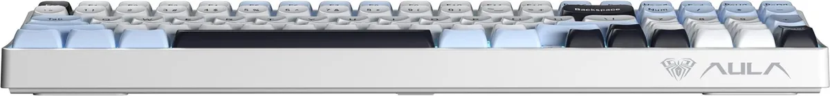 Клавіатура бездротова AULA S100pro Brown switch 2.4G wireless, BT, white/black EN/UA - мініатюра 5