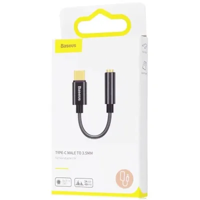 Перехідник AUX Baseus L54 Type-C to 3.5mm (black) - мініатюра 4