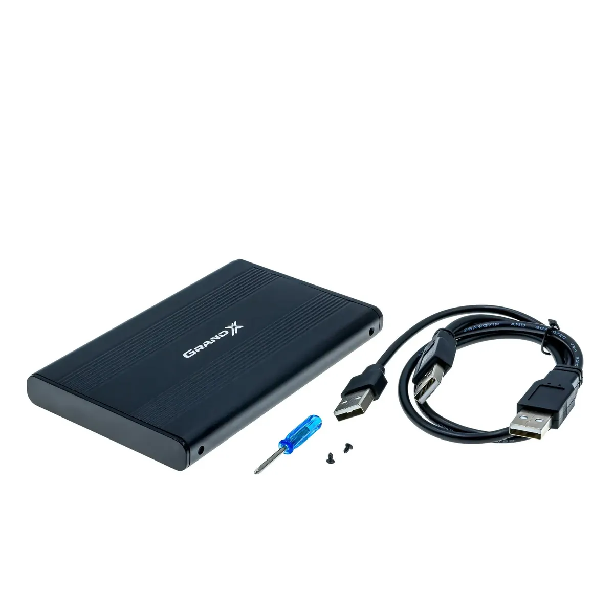 Зовнішня кишеня Grand-X для підключення SATA HDD 2.5", USB 2.0, алюміній (HDE21) - мініатюра 2