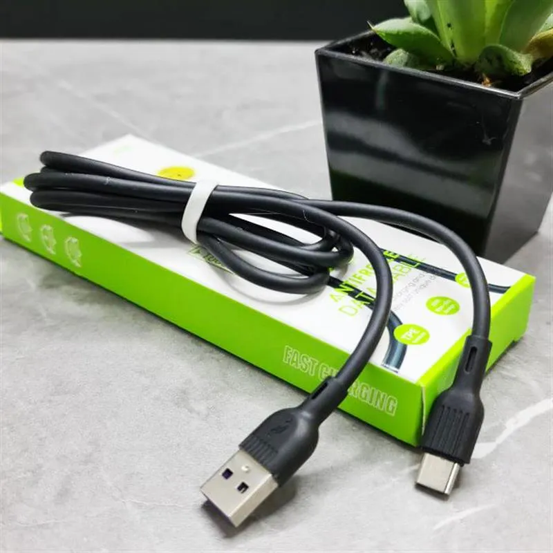 Кабель SkyDolphin S03T USB - USB Type-C (M/M), 1 м, Black (SDUSB-000418) - мініатюра 2