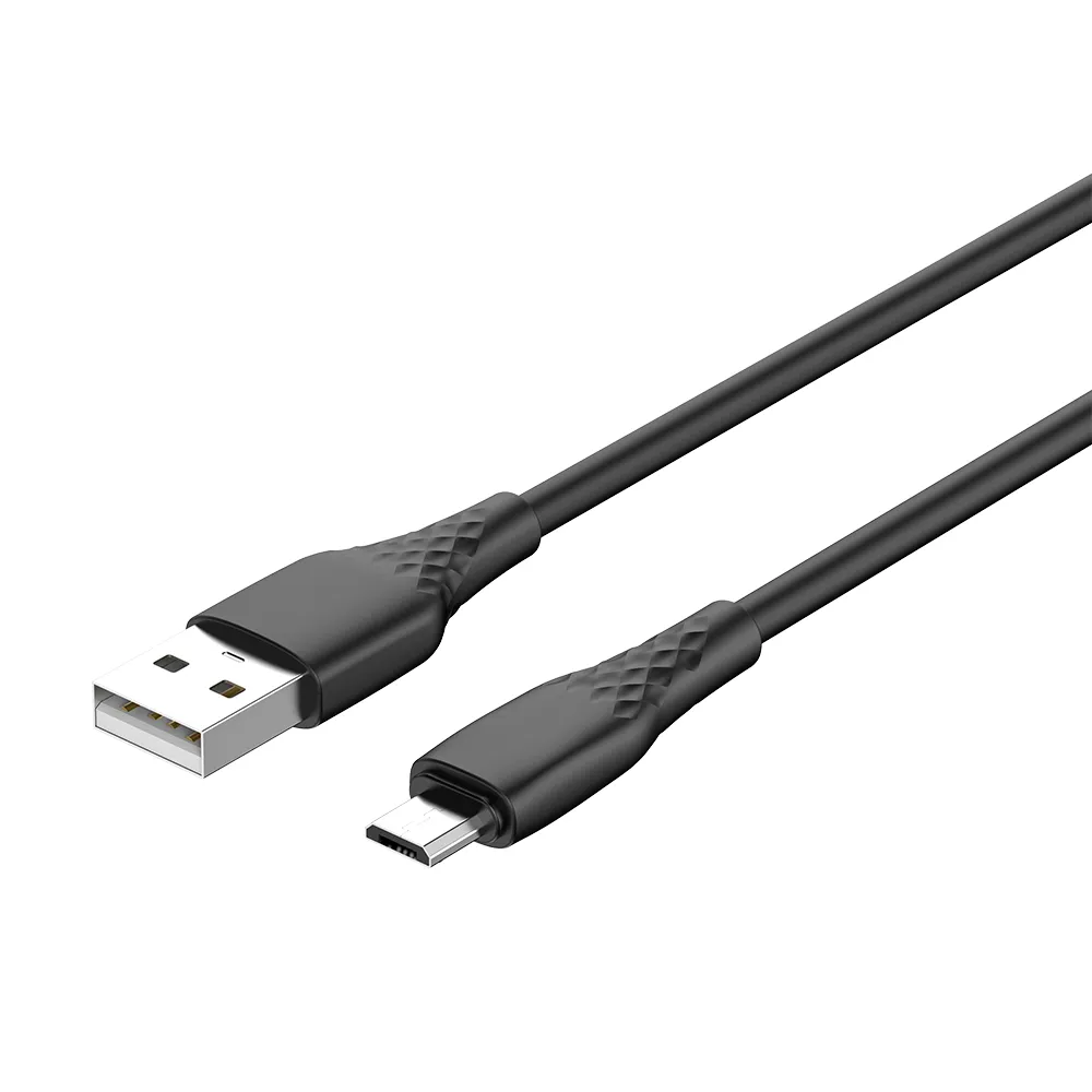Кабель ColorWay USB - micro USB (M/M), textured PVC, 3А, 1 м, Black (CW-CBUM094-BK) - мініатюра 3