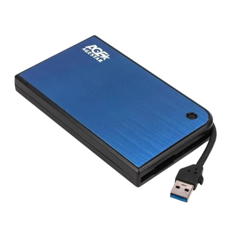 Зовнішня кишеня USB3.0 для HDD SATA 2,5" AgeStar 3UB 2A14 (Blue) - мініатюра 2